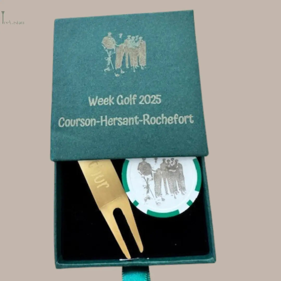 AceBox – Coffret cadeau golf personnalisable, idéal pour golfeurs Tee Vasion