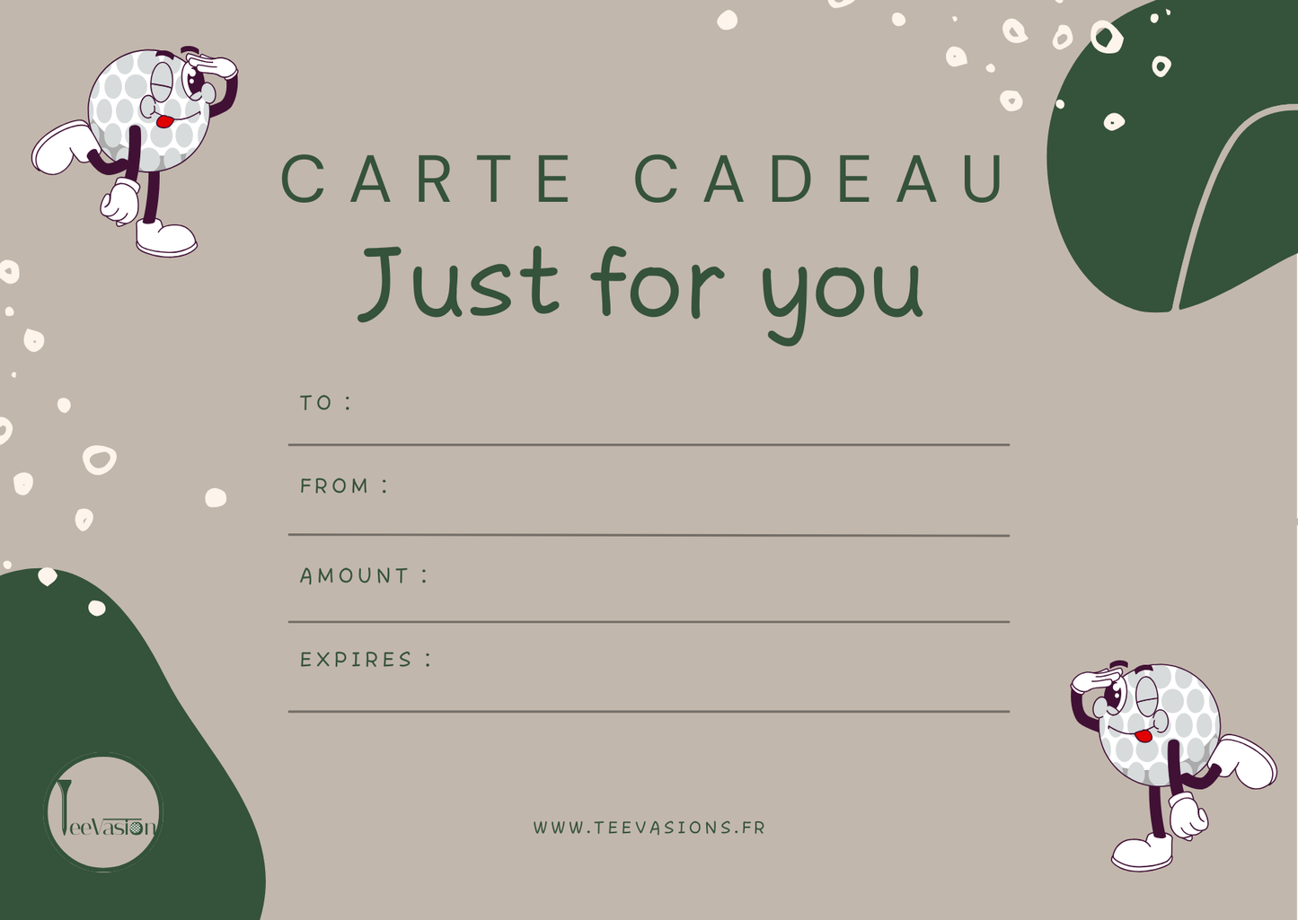 Carte Cadeau Golf - Le Cadeau Parfait en un Clic !