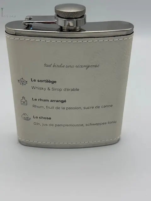 Birdie Flask  - L'indispensable pour votre sac de golf ! Tee Vasion