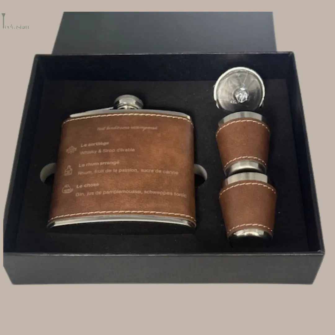 Birdie Flask – Coffret flasque de golf personnalisé, cadeau original Tee Vasion