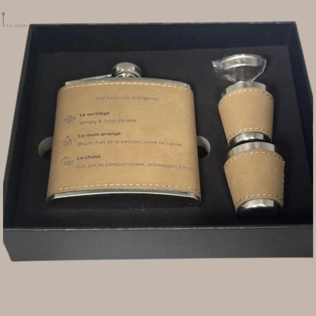 Birdie Flask – Coffret flasque de golf personnalisé, cadeau original Tee Vasion