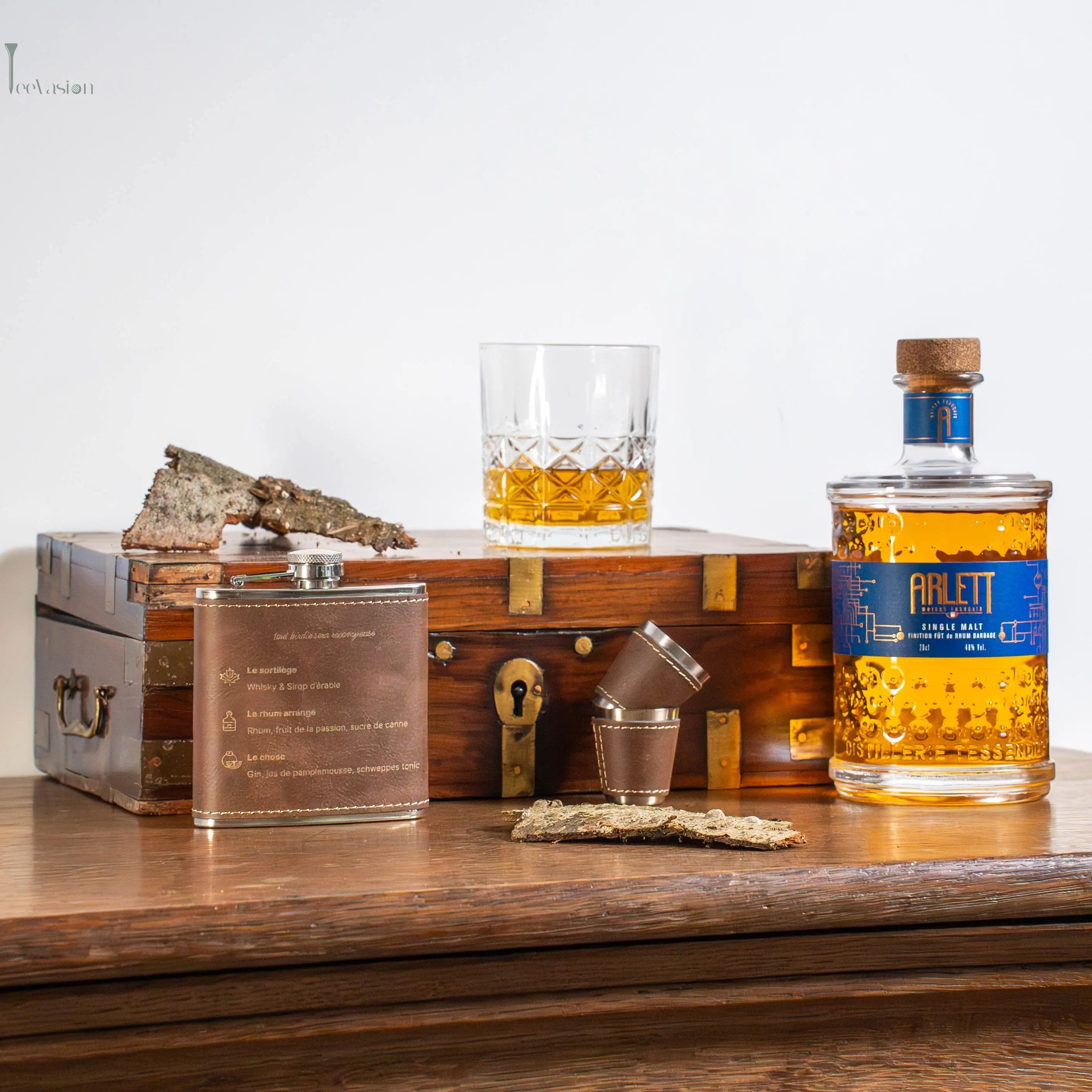 Birdie Flask – Coffret flasque de golf personnalisé, cadeau original Tee Vasion