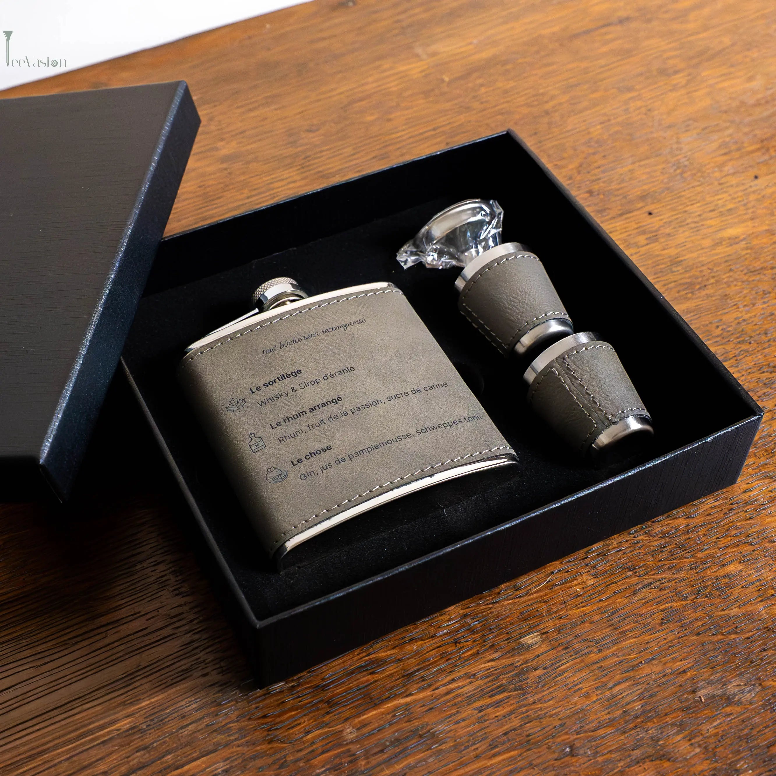 Birdie Flask – Coffret flasque de golf personnalisé, cadeau original Tee Vasion