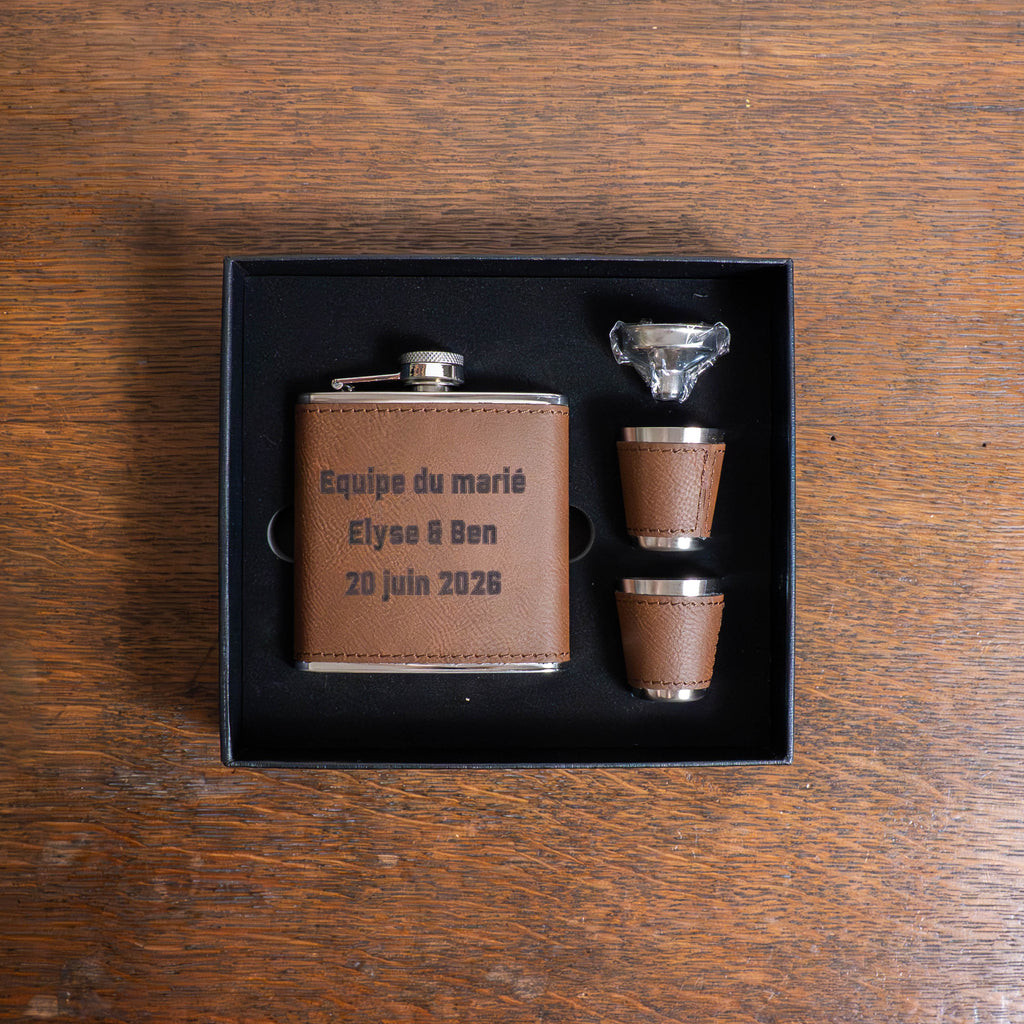 Birdie Flask – Coffret flasque de golf personnalisé, cadeau original Tee Vasion