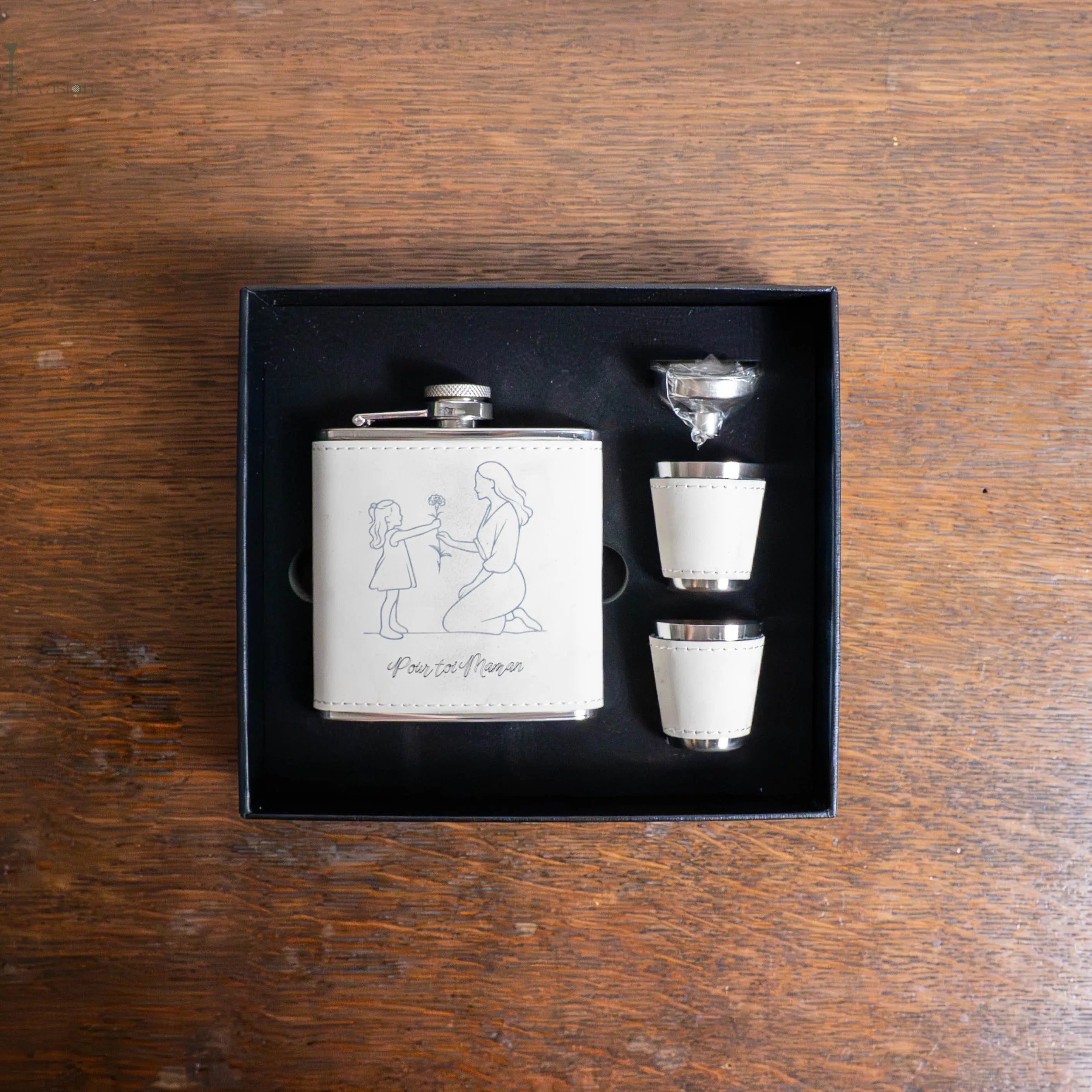 Birdie Flask – Coffret flasque de golf personnalisé, cadeau original