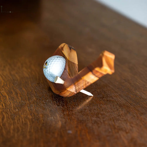 FairWood–Le trophée bois une balle gravé en forme de tête de club Tee Vasion