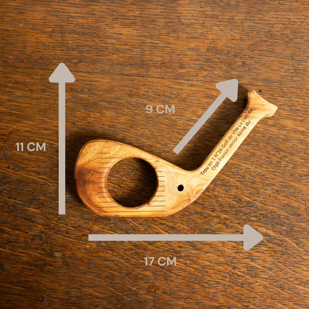 FairWood–Le trophée bois une balle gravé en forme de tête de club Tee Vasion