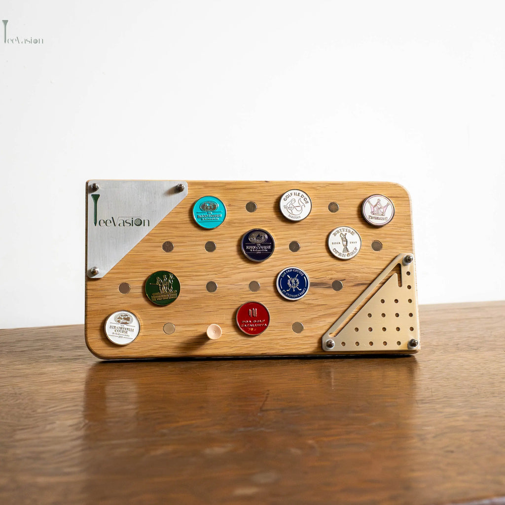 L’élégance du bois – Support design pour collection de marques-balles TeeVasion