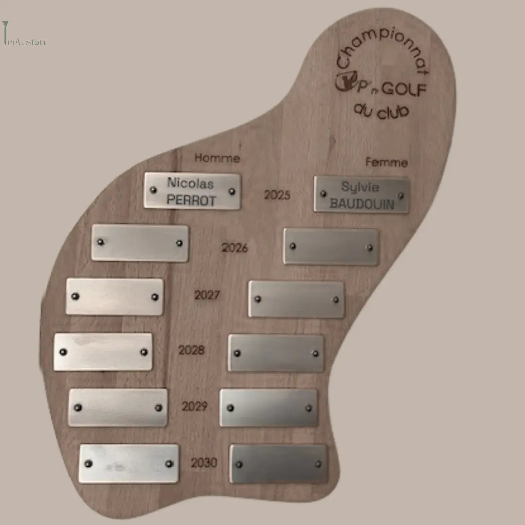 Le green d’honneur – Tableau trophée golf perpétuel personnalisé TeeVasion