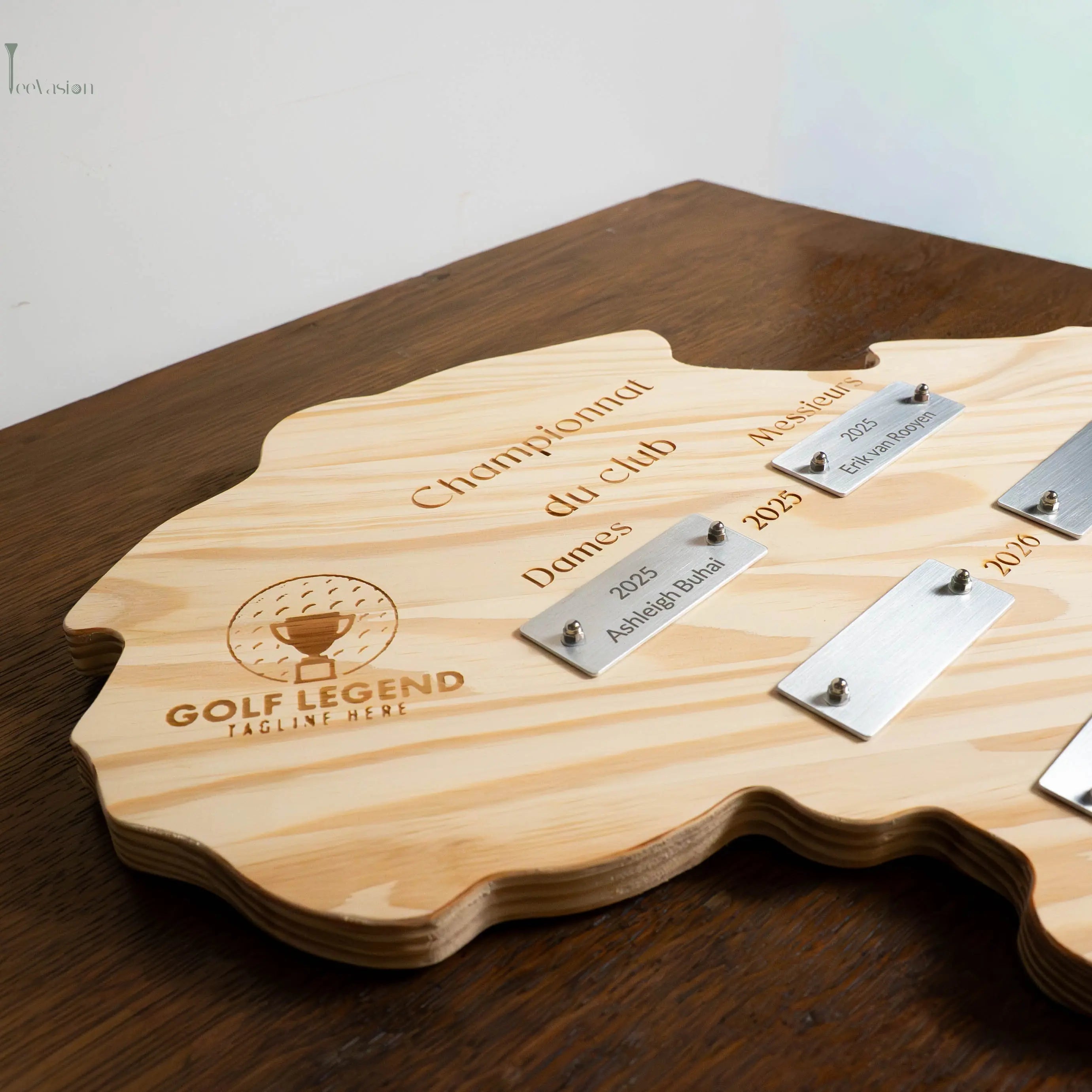 Le green d’honneur – Tableau trophée golf perpétuel personnalisé TeeVasion