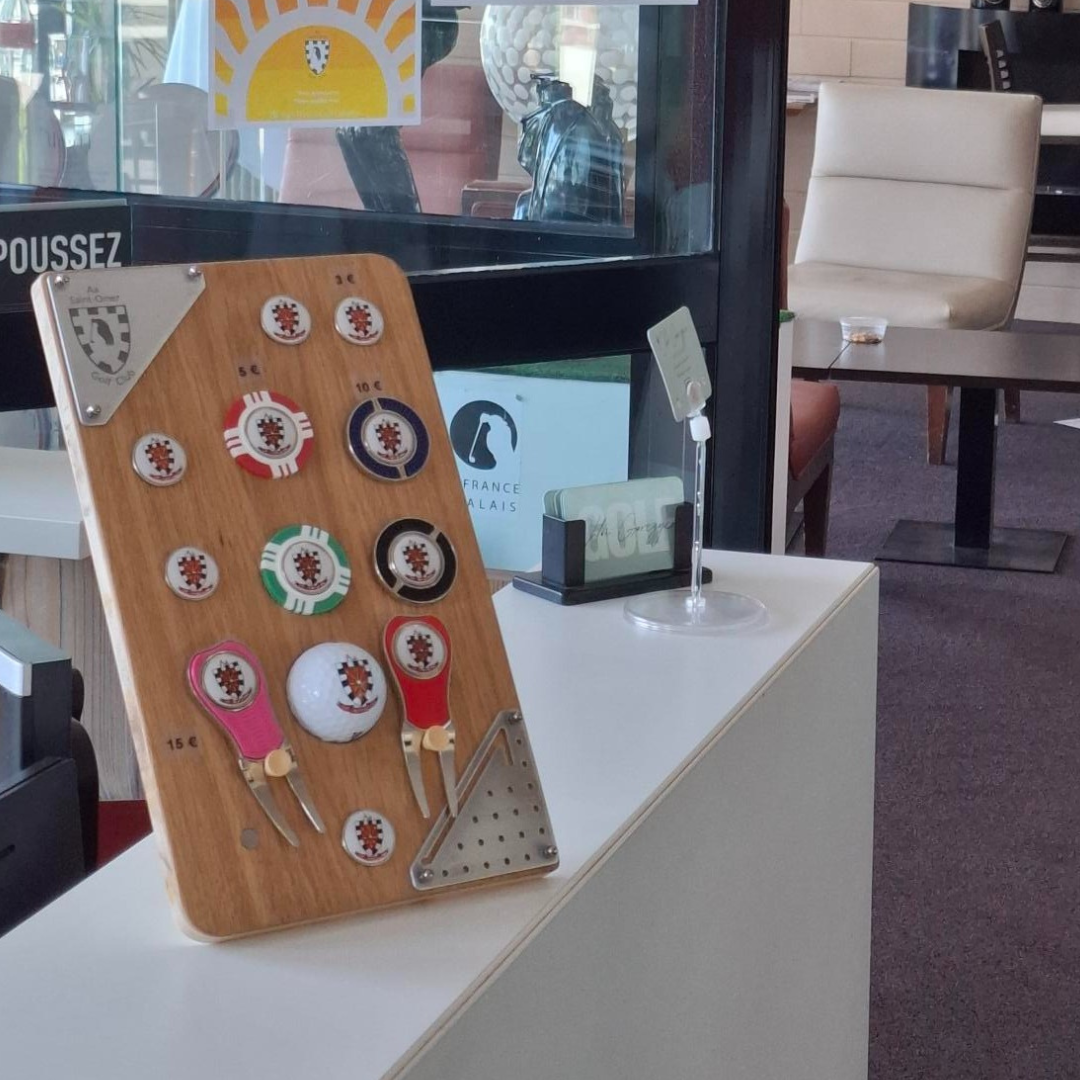 Photo prise par notre client du présentoir marque balle, balle, releve pitch