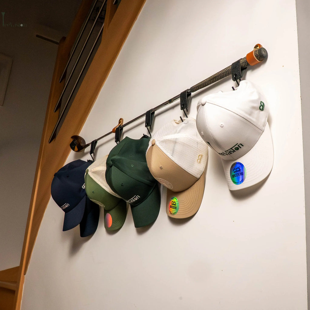 Porte-casquettes mural en club de golf vintage Tee Vasion