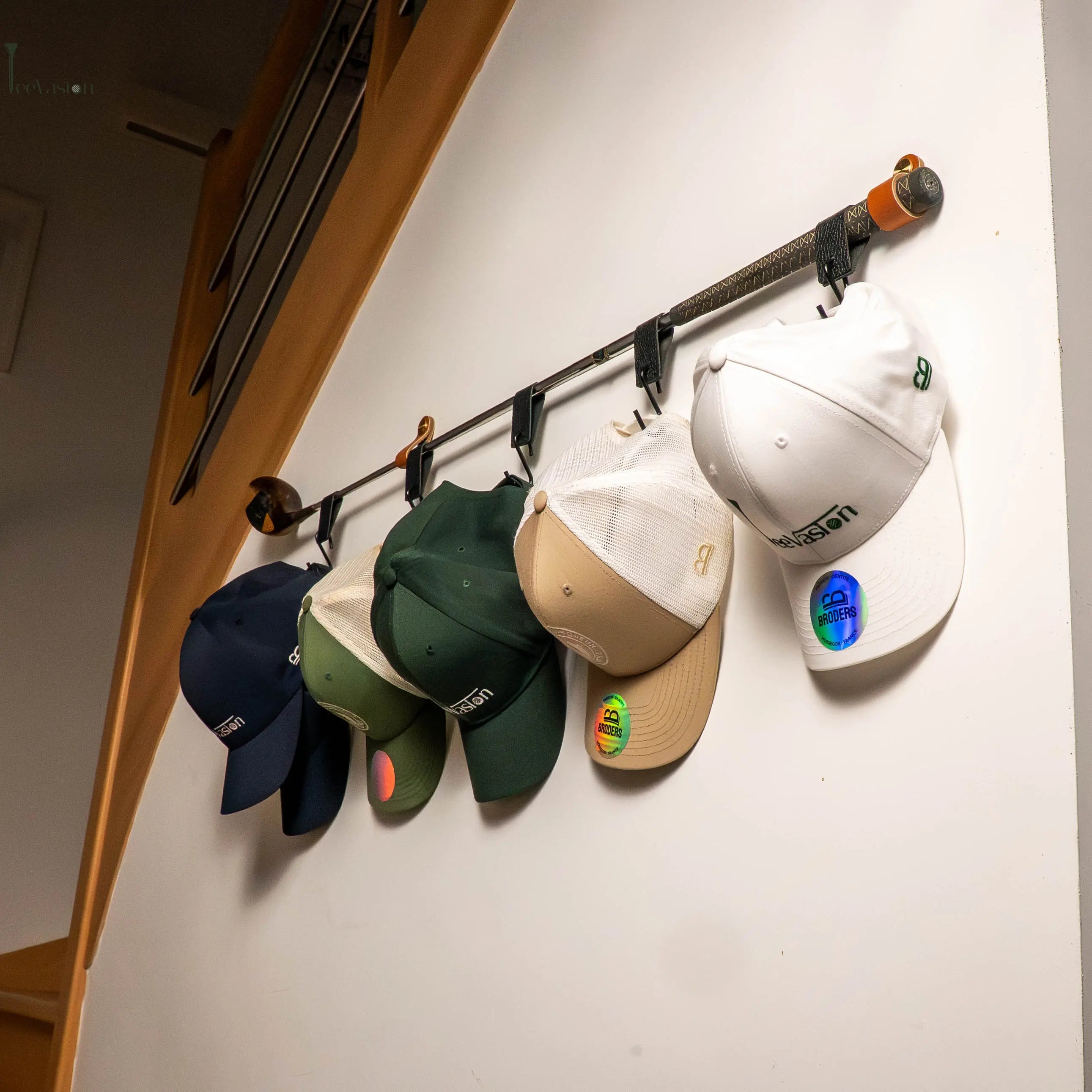 Porte-casquettes mural en club de golf vintage Tee Vasion