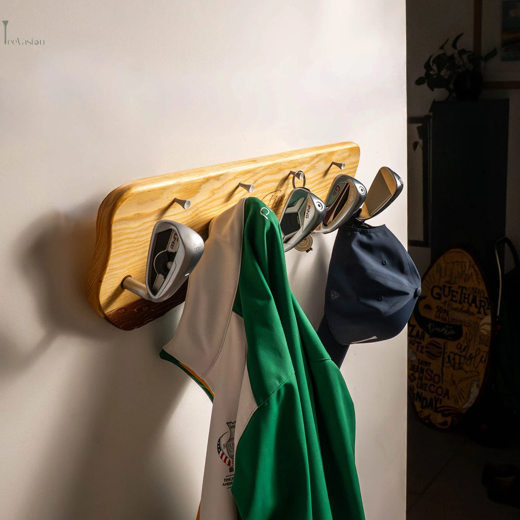 Porte-manteau golf élégant ClubHanger, design tête de club unique Tee Vasion