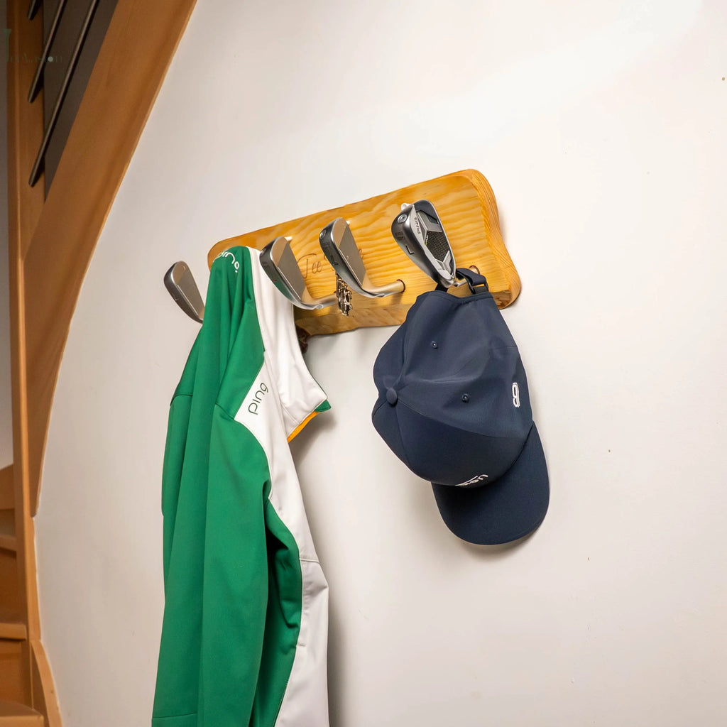 Porte-manteau golf élégant ClubHanger, design tête de club unique Tee Vasion