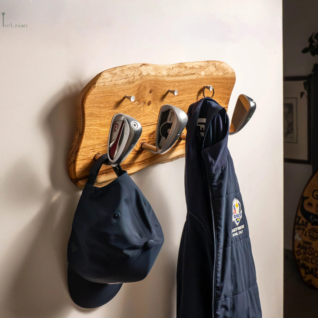 Porte-manteau golf élégant ClubHanger, design tête de club unique Tee Vasion
