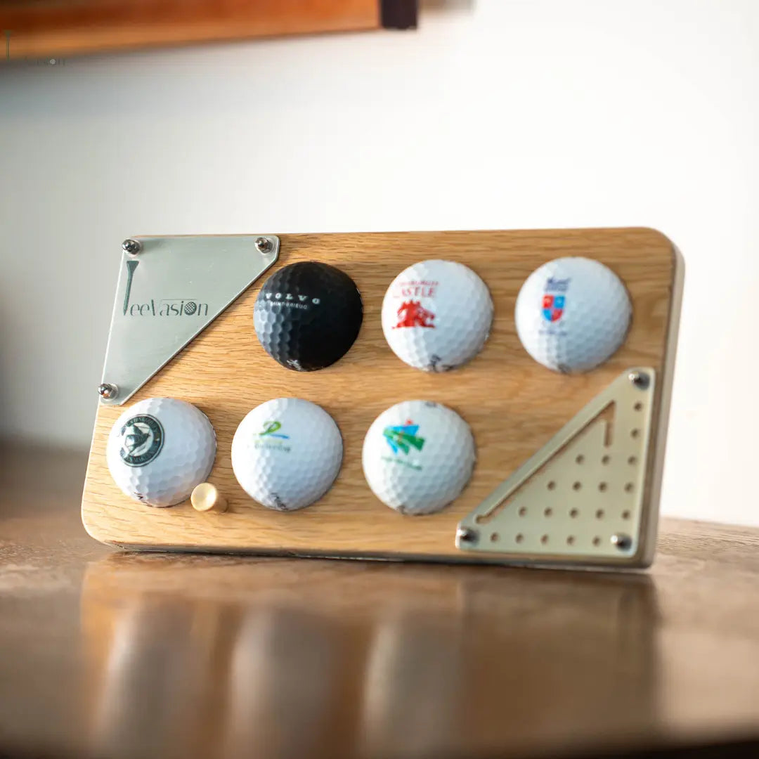 Présentoir bois élégant pour vos plus belles balles de golf TeeVasion
