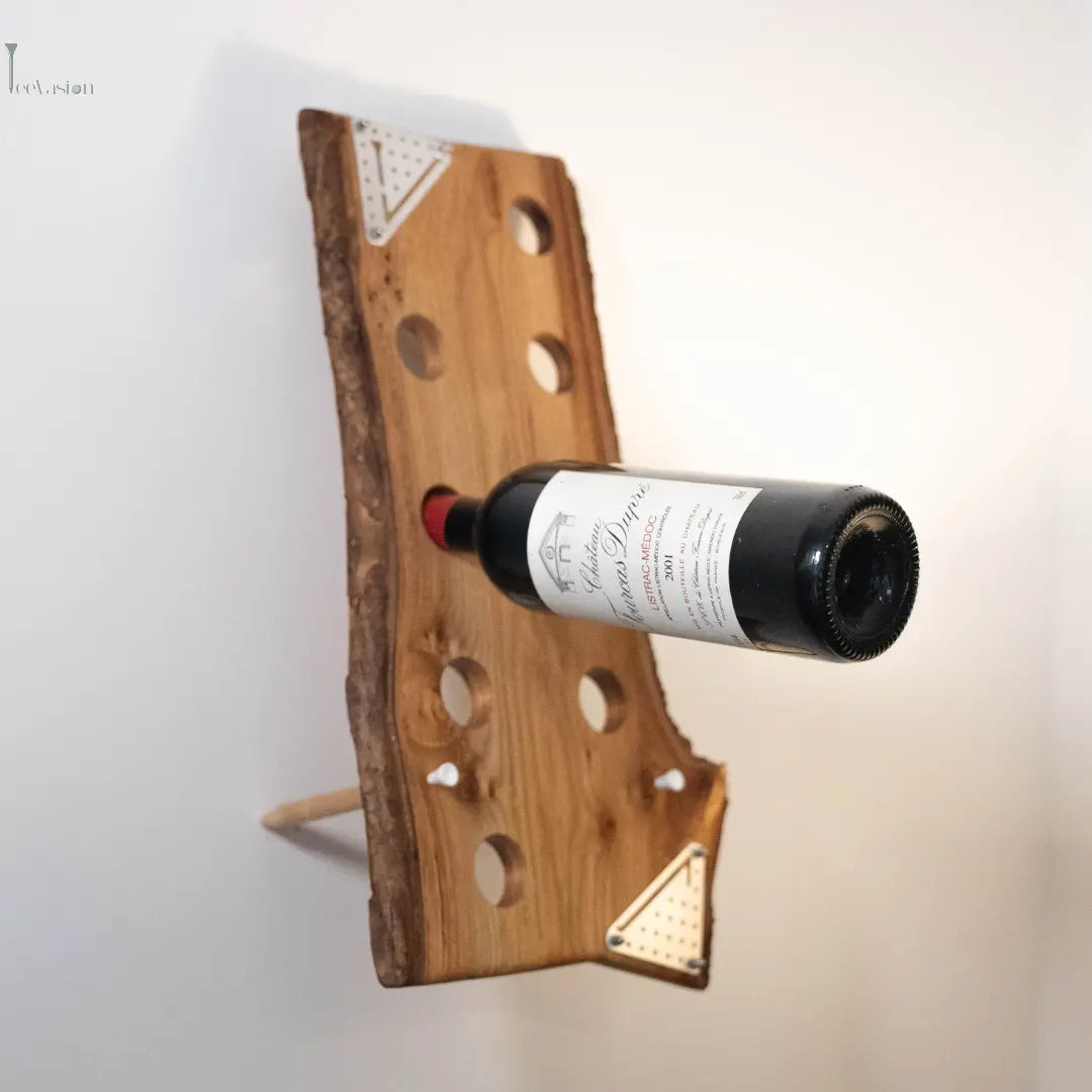Support mural en bois pour bouteille, design golf avec tee géant TeeVasion