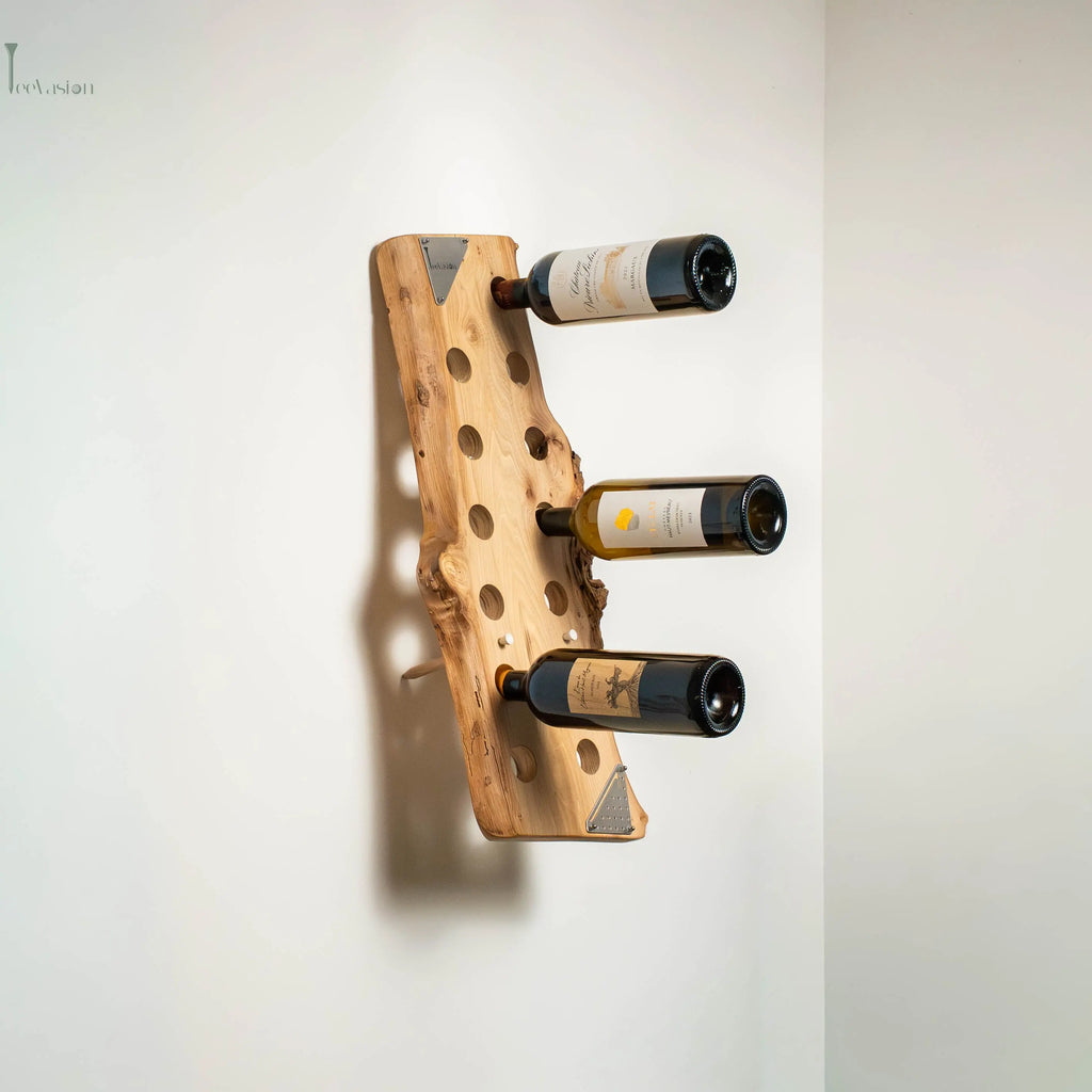 Support mural en bois pour bouteille, design golf avec tee géant TeeVasion