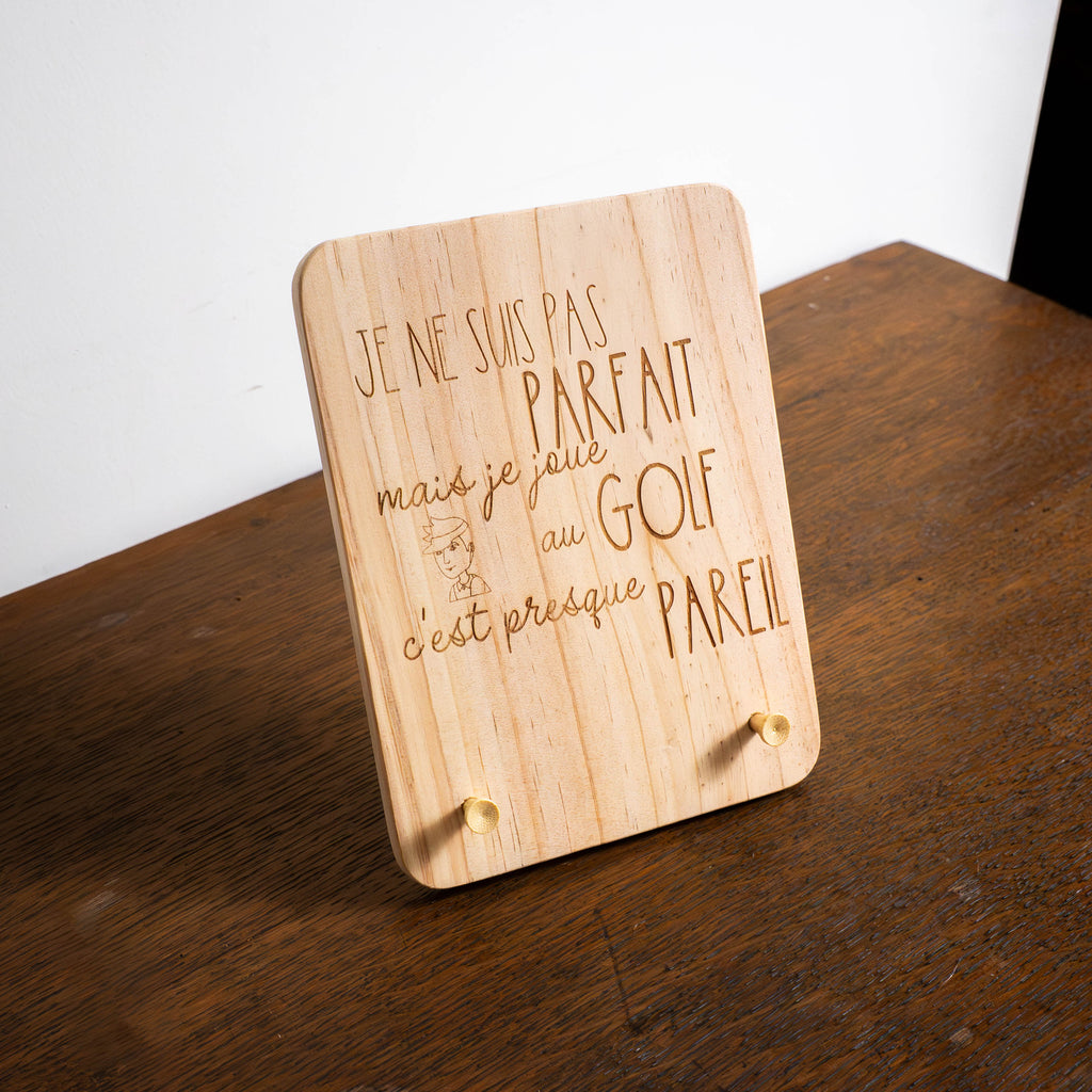 T’as le Swing – Cadre bois à message golf TeeVasion