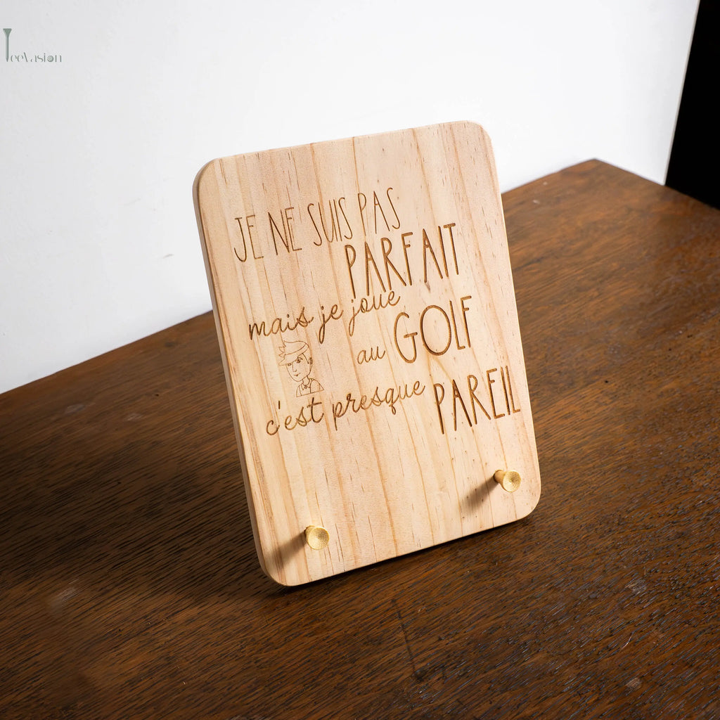 T’as le Swing – Cadre bois à message golf TeeVasion