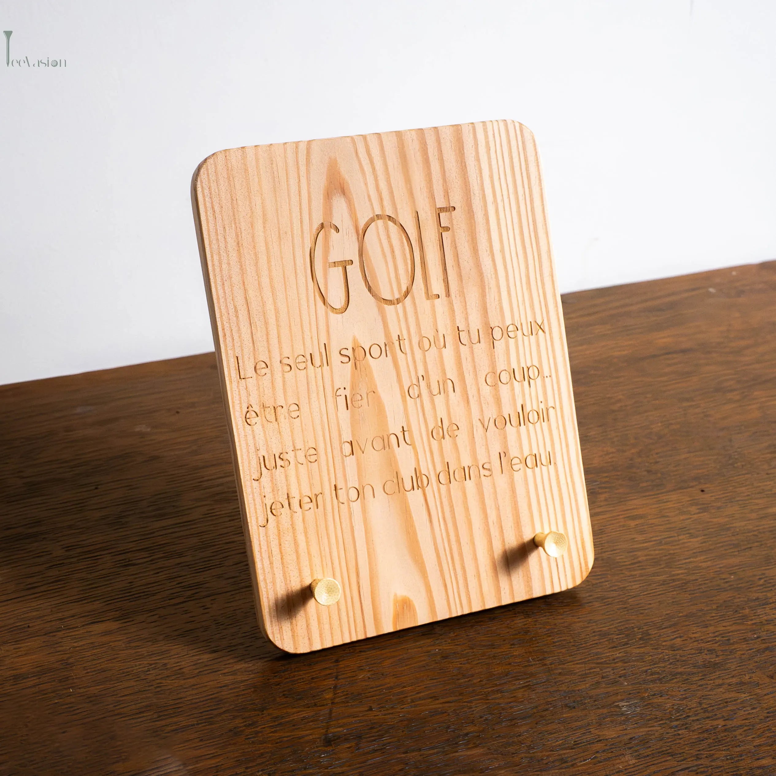 T’as le Swing – Cadre bois à message golf TeeVasion