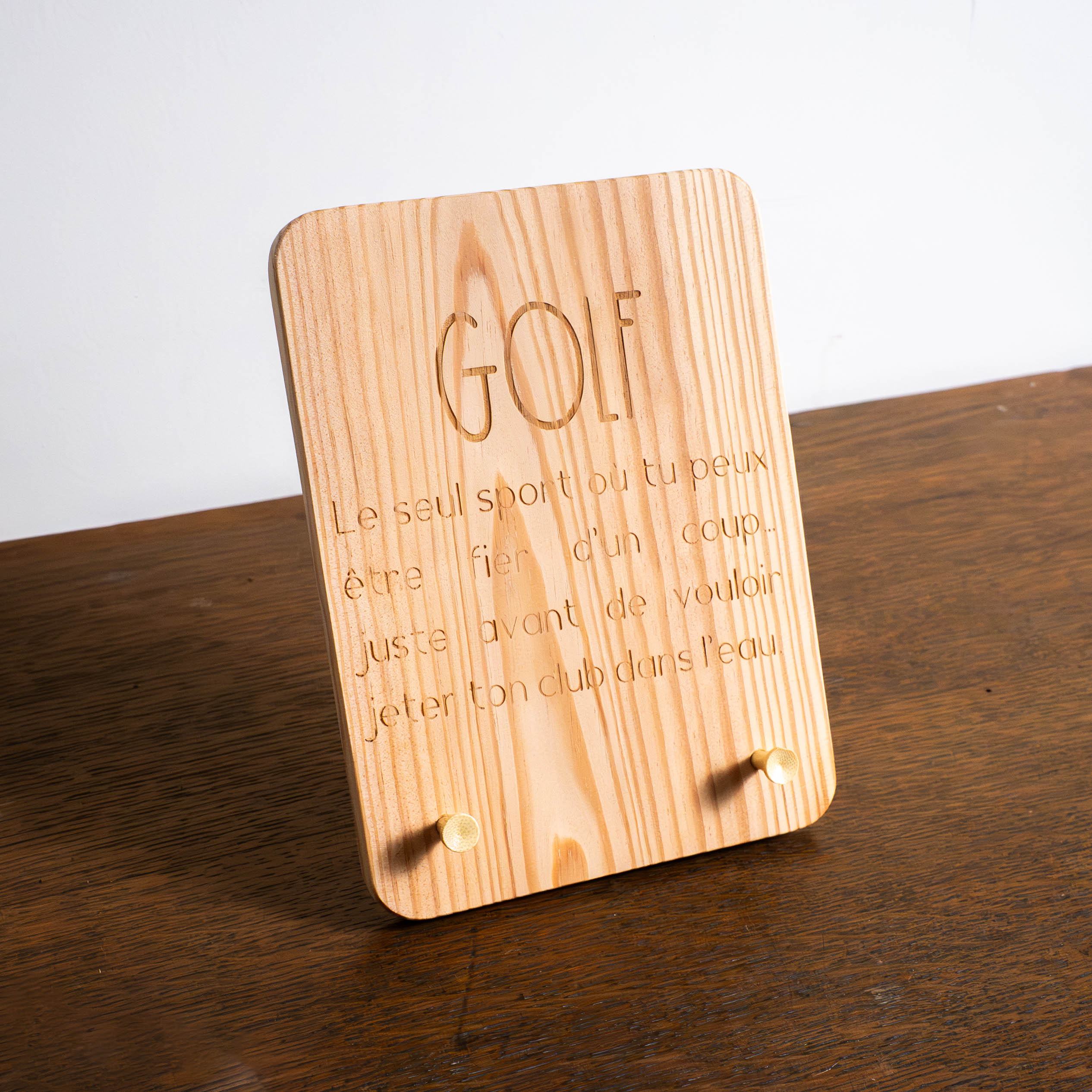 T’as le Swing – Cadre bois à message golf TeeVasion