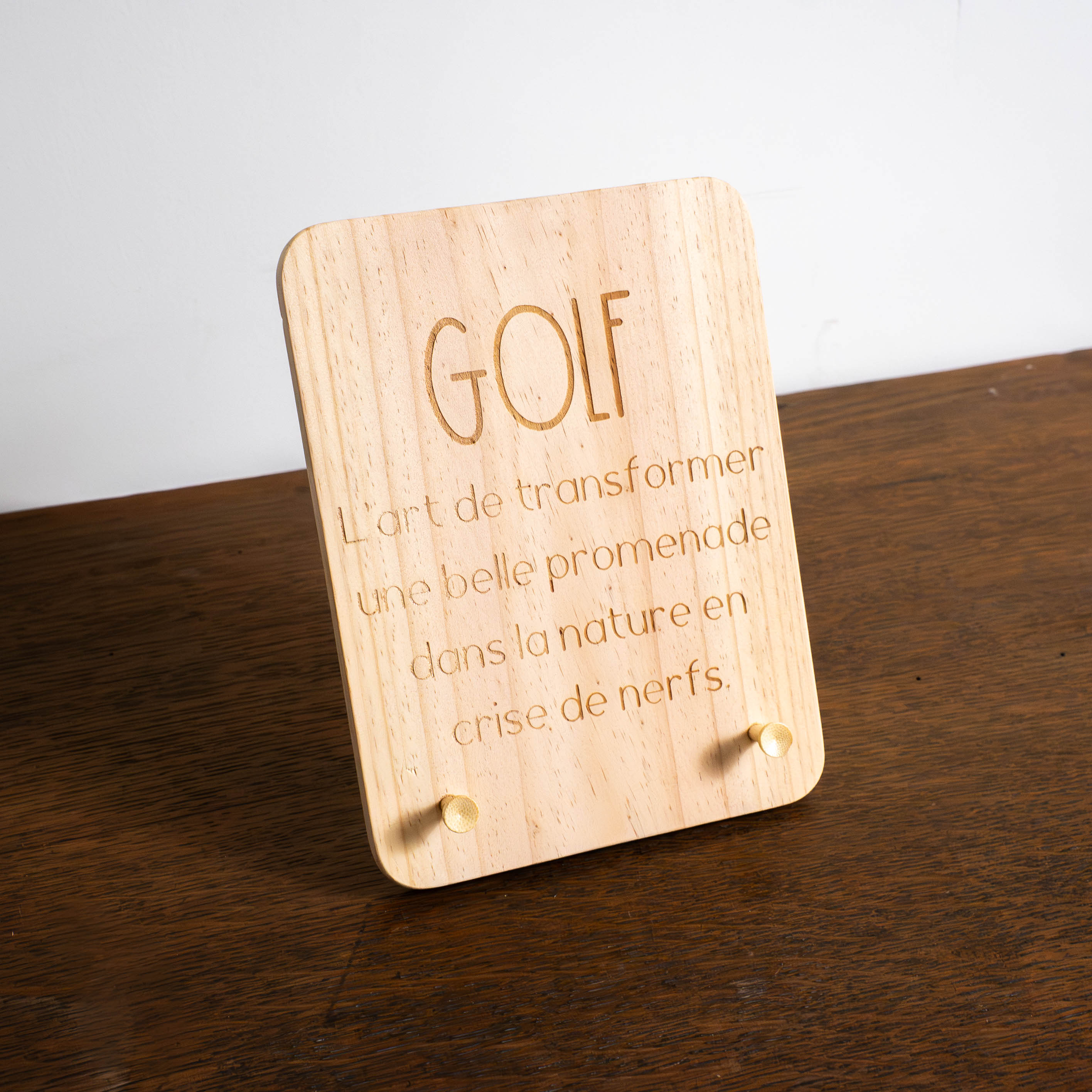 T’as le Swing – Cadre bois à message golf TeeVasion