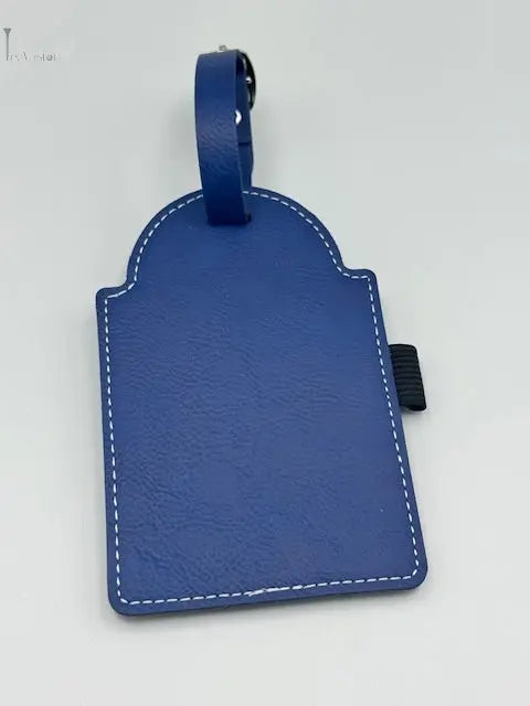Un tag de sac personnalisable rectangle de couleur bleu