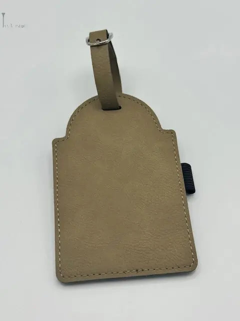 Un tag de sac personnalisable rectangle marron 