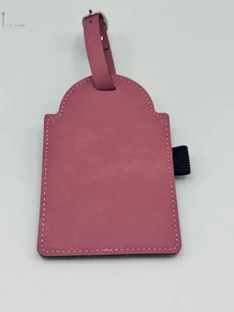 Un tag de sac personnalisable rectangle rose 