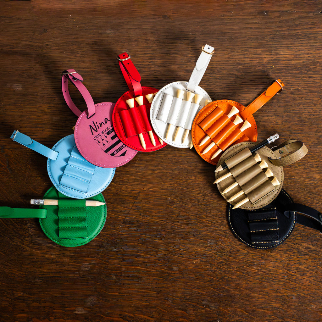 TeeTag – Étiquette de sac de golf personnalisée avec tees inclus Tee Vasion