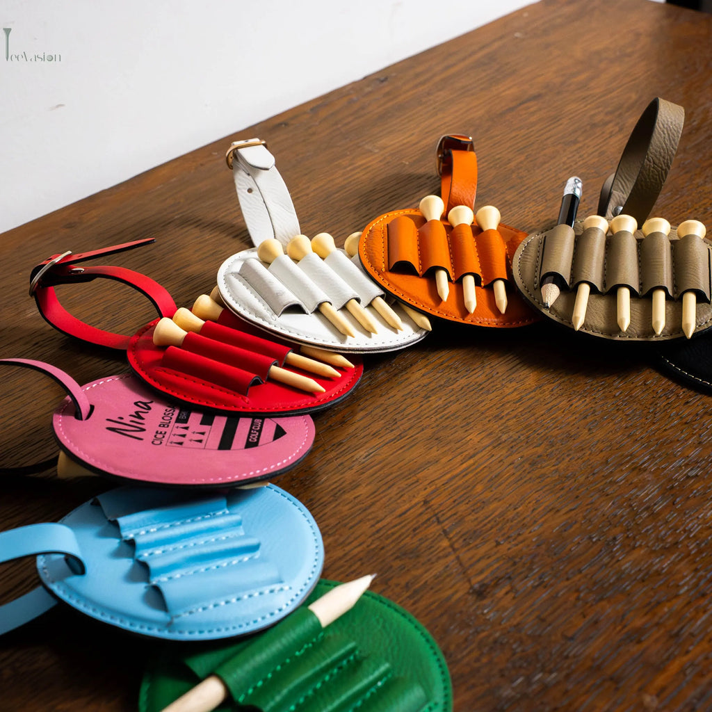 TeeTag – Étiquette de sac de golf personnalisée avec tees inclus Tee Vasion