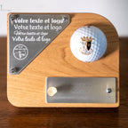 TeeWood – Le trophée golf bois une balle personnalisable Tee Vasion