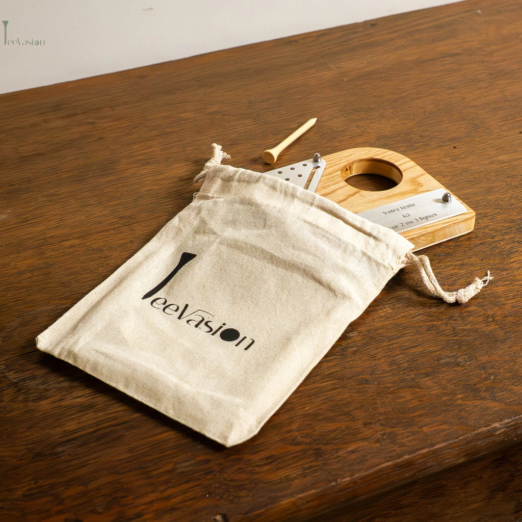 TeeWood – Le trophée golf bois une balle personnalisable Tee Vasion